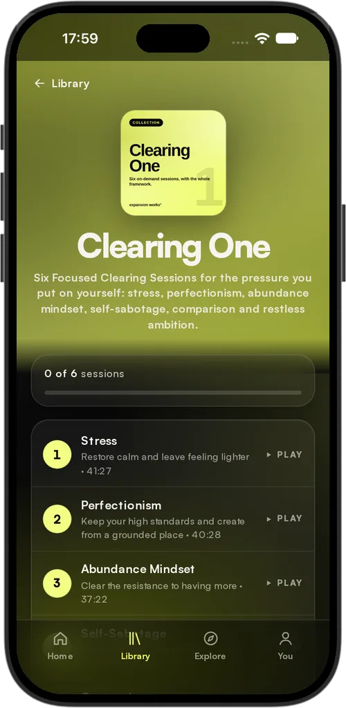 The Clearing One collection in your account