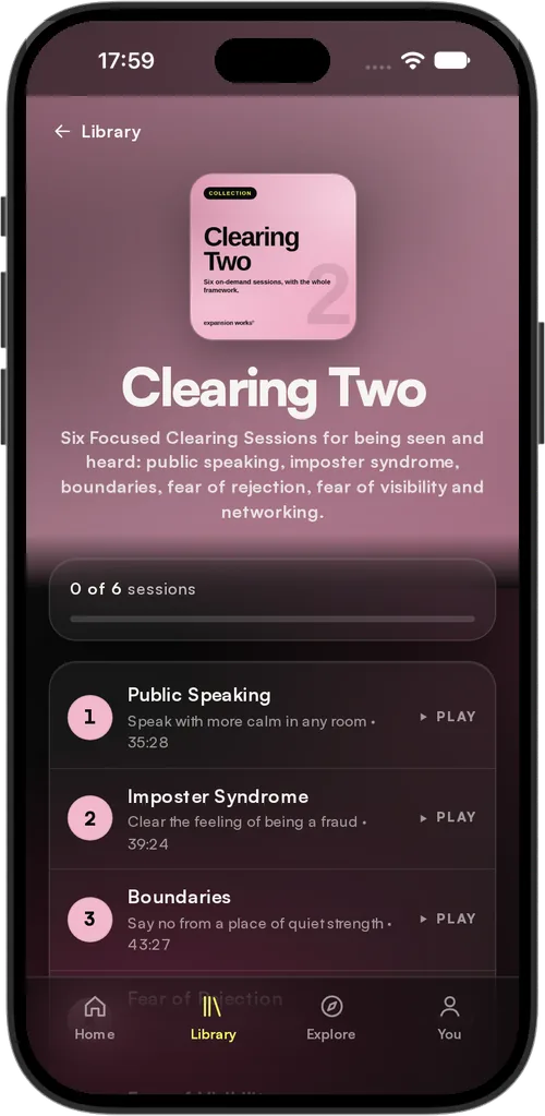 The Clearing Two collection in your account