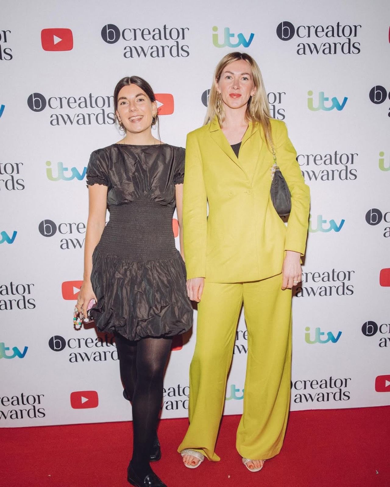 Phie McKenzie with Lydia Bolton at the ITV and YouTube Creator Awards